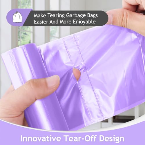 Teivio 4 Gallon Small Trash Bags, Colorful Clear Garbage Liners, 150 Count