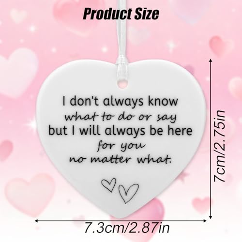 Ceramic Heart Keepsake Plaque - Friendship Gift for Women