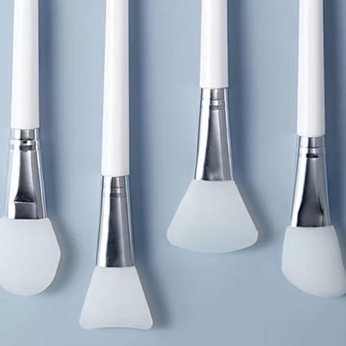 Silicone Facial Mask Brush Set - 4 Pack Soft Flexible Applicator Tools