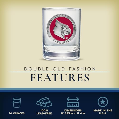Heritage Pewter Louisville Double Old Fashion Glass 14 OZ - Pewter Liquor Glass