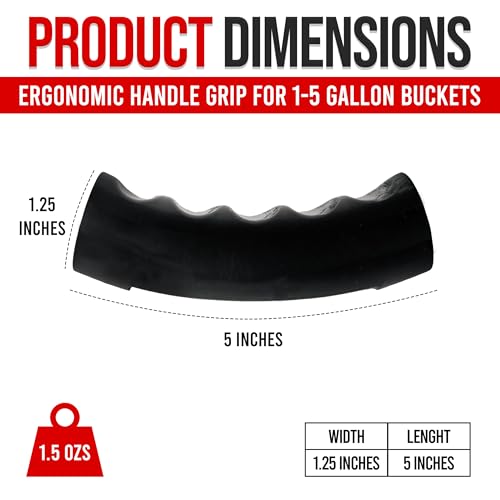 Engenuit Ergonomic Bucket Grip for 1-5 Gallon Buckets - Durable 1-Pack