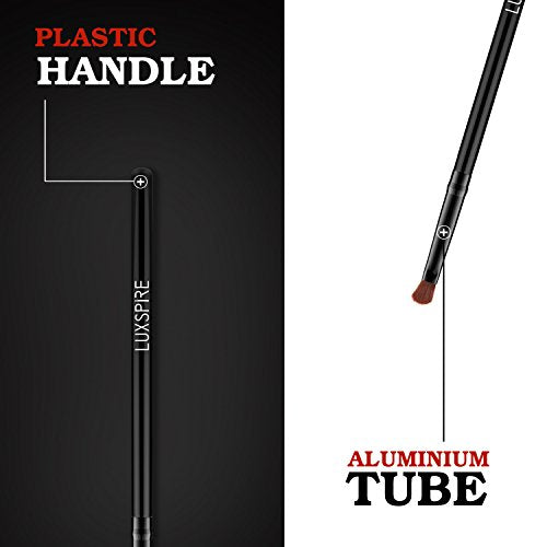 Luxspire Lip Brush and Concealer Brush Set, 2 Pieces Black Synthetic