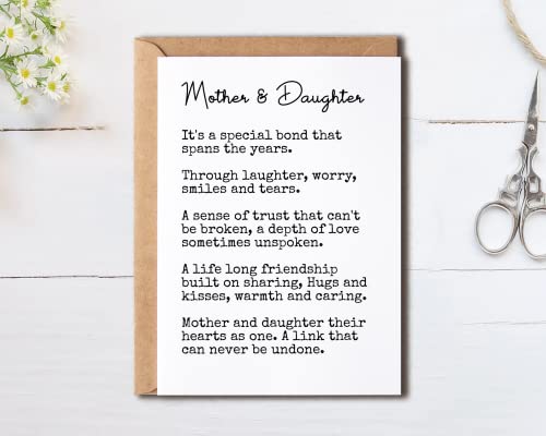 Mother And Daughter Greeting Card - Meaningful Birthday And Mother's Day Card