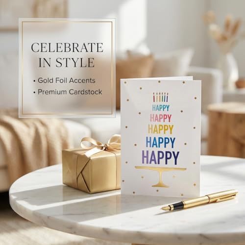 Oletx 12-Pack 4x6 Inch Assorted Birthday Cards with Envelopes and Stickers