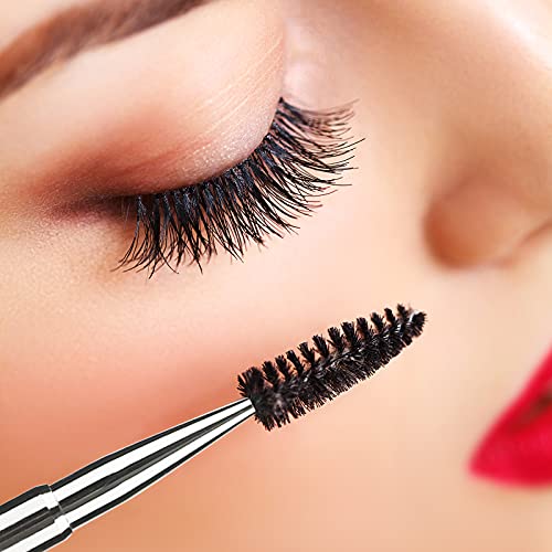 G2PLUS 3-Piece Portable Eyebrow and Eyelash Spoolie Brushes with Protective Cap