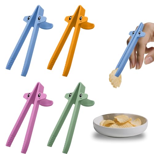 DWEHSHIELD 4 PCS Finger Chopsticks-BQ - Reusable Snack Grabber for Gamers