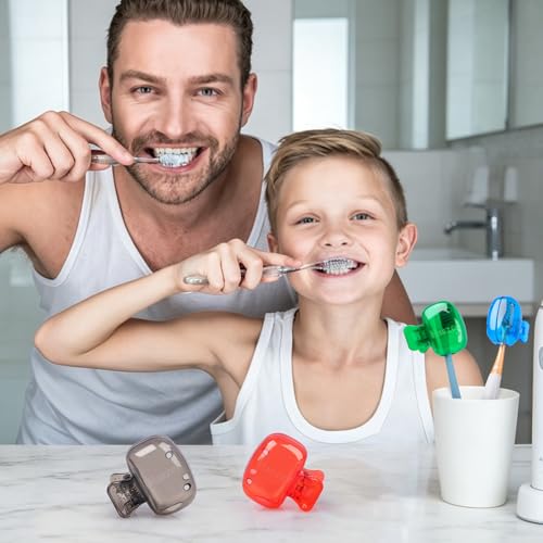 Hxezoc 8 Pack Plastic Toothbrush Covers Portable Travel Protectors