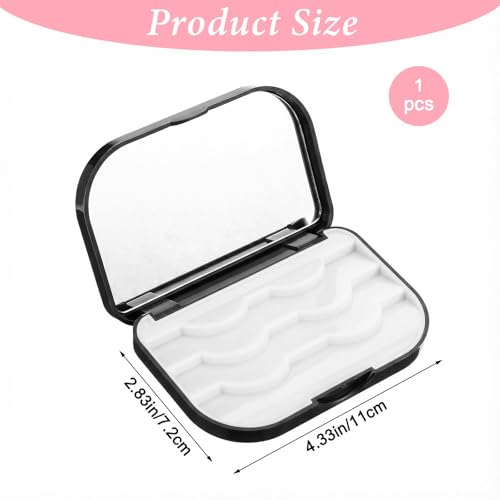 3-Pair False Eyelash Storage Case with Mirror, Portable Travel Lash Organizer