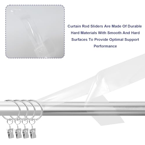 Clear Curtain Rod Glide Tape, 1in x 16ft for Smooth Operation