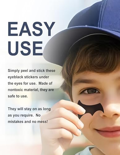 WENTIYA 40 Pairs Eye Black Stickers for Football, Baseball and Softball