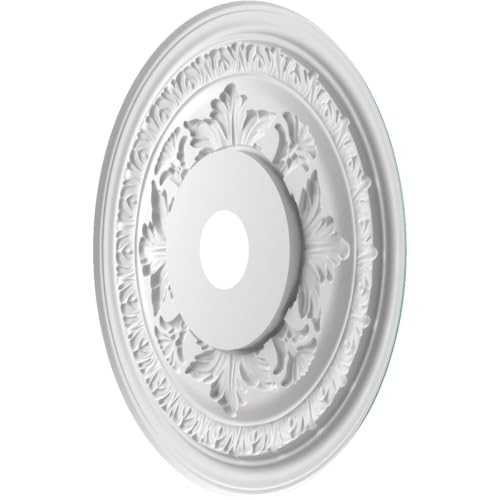 Ekena Millwork Baltimore 22" Ceiling Medallion, Pearl Metallic Sea Mist PVC