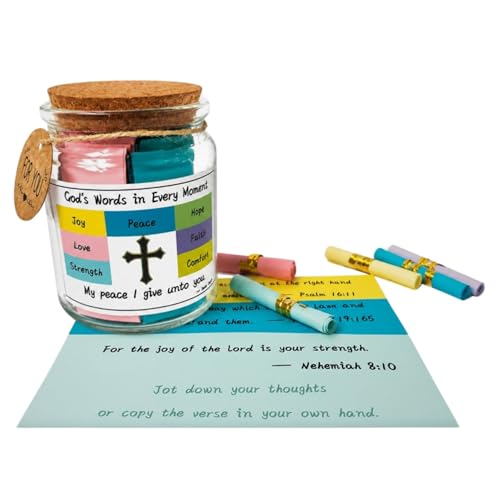 Bible Verse Jar for Women | Large Print KJV Scripture Strips