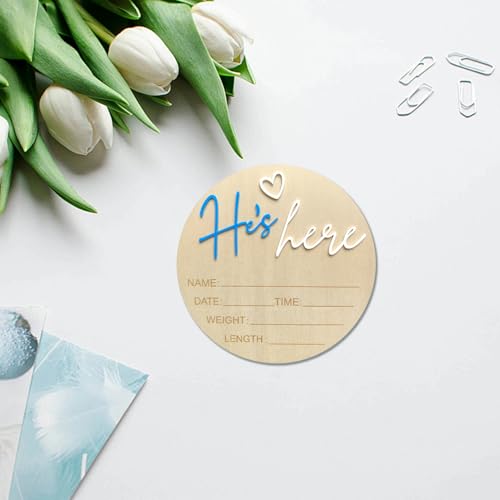 Wooden Baby Announcement Sign - Hello World Newborn Keepsake