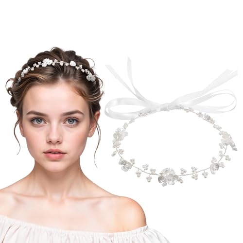 Bewudy Pearl Flower Girl Headband & Wedding Hair Accessory