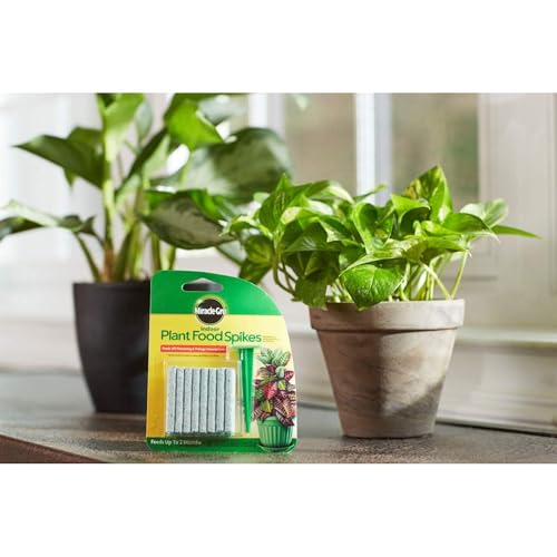 Miracle-Gro Indoor Plant Food Spikes, 24-Count Fertilizer for Houseplants