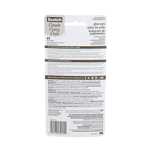 Scotch Scrapbookers Glue - 1.6 oz Dual Tip Adhesive for Crafts