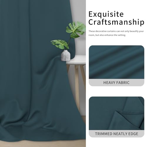Easy-Going Blackout Curtains, Bluestone, 42x45 in, 2 Panels