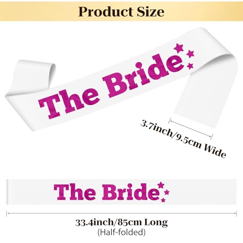 Bride Sash for Bachelorette Party - Satin with Iridescent Lettering