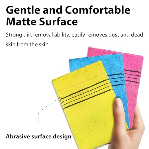 Jaasuee 6-Piece Korean Exfoliating Washcloth Set - Vibrant Mitts