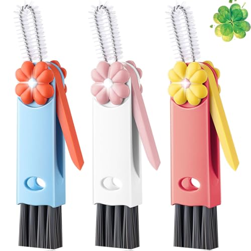 3-in-1 Cup Lid Cleaning Brush Set - Multifunctional Bottle Brush for Tight Spaces