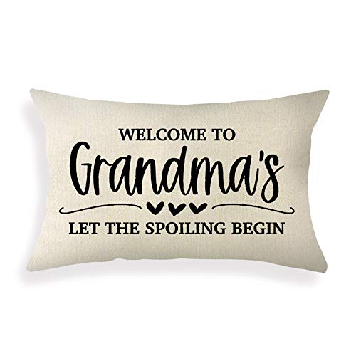 Grandma Quote Farmhouse Lumbar Pillow Cover 12x20 Inch