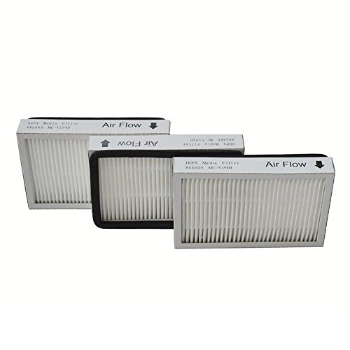 EZ SPARES 3-Pack HEPA Vacuum Filter Replacement for Kenmore & Panasonic EF-2, MC-V194H