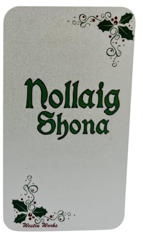 Irish Christmas Holy Cards Bulk Set - Nollaig Shona Prayer & Irish Greeting