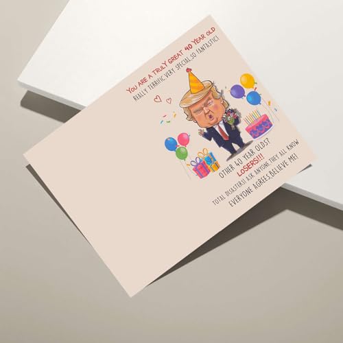 Hilarious 40th Birthday Card for Men & Women - Witty Humor
