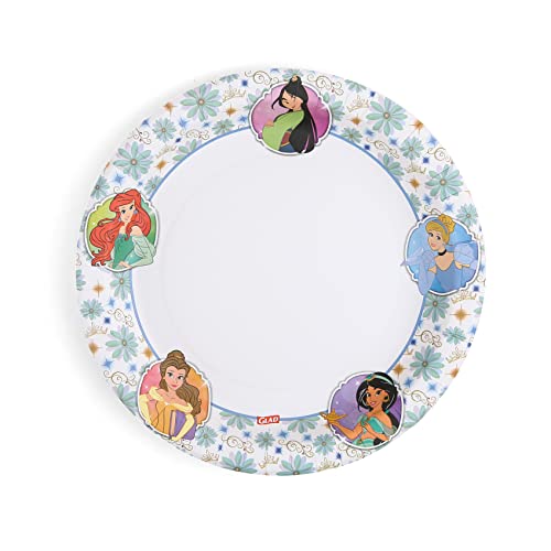 Disney Princess Paper Plates - 10 Inch, 30 Count, Sturdy & Microwave Safe