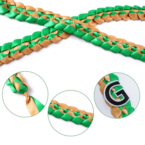 2026 Graduation Ribbon Lei Set with Tassel & Embroidery Patches