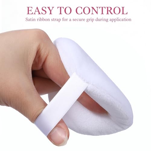LXUEJIE Large Body Powder Puffs 5-Pack - Soft Velour Dusting Puffs