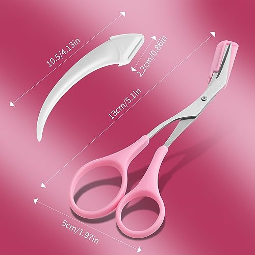 JIAKAI 3-Piece Eyebrow Trimmer Scissors with Comb and Razor