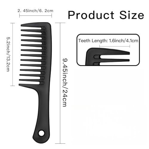 Krfapt Wide Tooth Detangling Comb & Paddle Brush for Curly Wet Hair