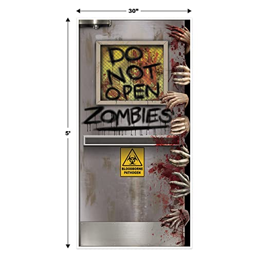 Beistle Zombie Lab Door Cover - Halloween Decoration, 5ft