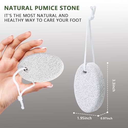 Borogo Natural Foot Pumice Stone 2-Pack - Lava Pedicure Callus Remover