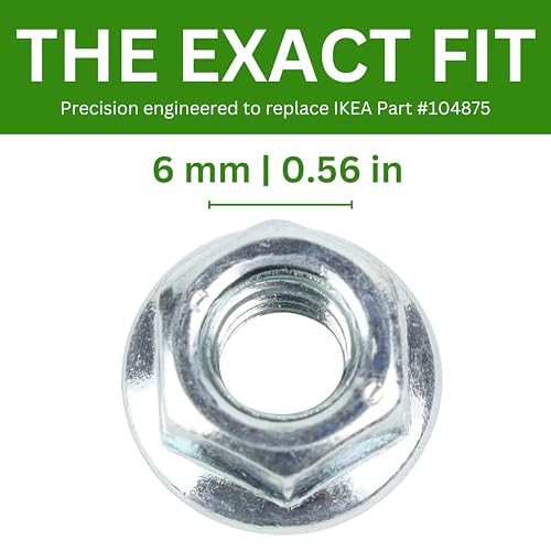 IKEA HEMNES Bed Frame Replacement Nuts (Pack of 4) - Part #104875