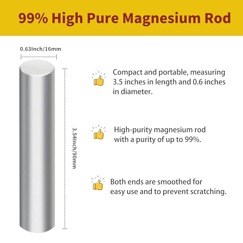 A.I.FORCE 3-Pack Magnesium Fire Starter Rods - 99% Purity