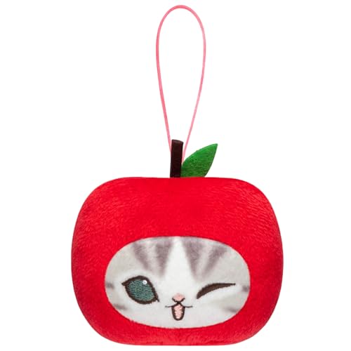 Mofusand Fresh Fruit Meow Face Plush Keychain - Kawaii Cat Collectible
