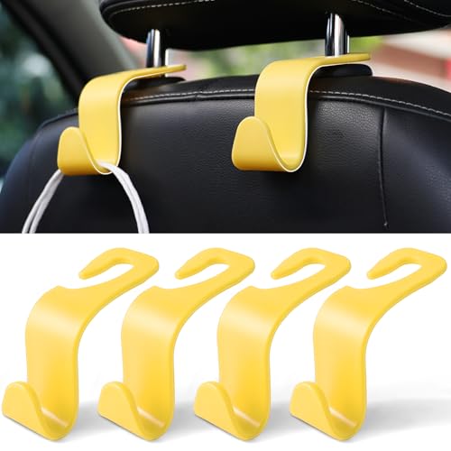 LivTee Car Seat Headrest Hook Organizer - 4 Pack Heavy-Duty Storage