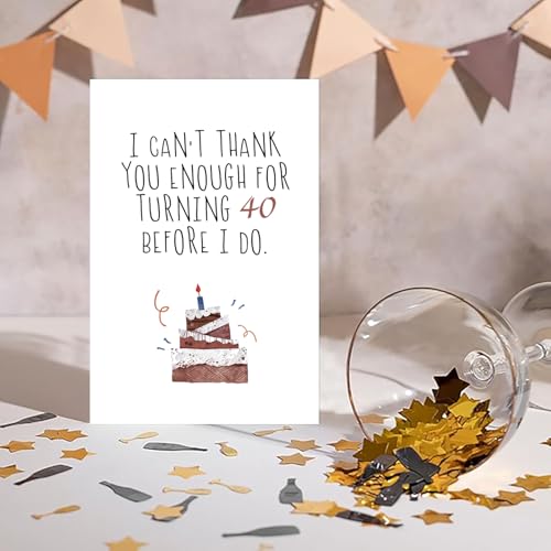 Funny 40th Birthday Card for Him & Her - Unique Gift