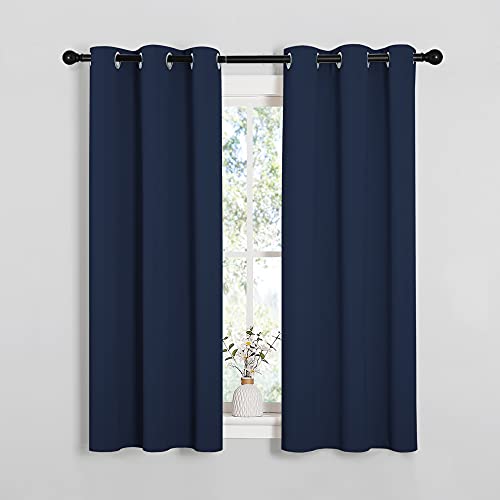 NICETOWN Navy Blackout Curtains 34"x54" - 2 Panels