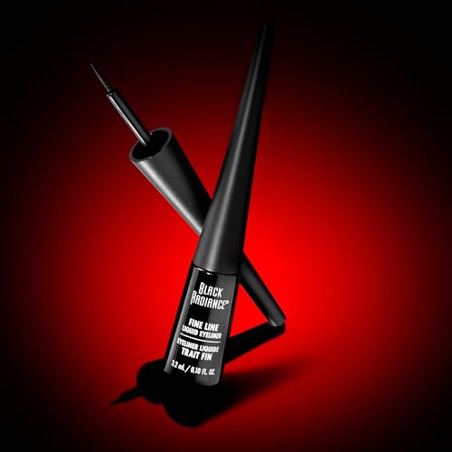 Black Radiance Fine Line Liquid Eyeliner, Smudge-Resistant Black