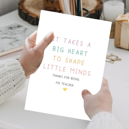 Funny Teacher Appreciation Card Gift with Envelope | 5x7 Inch