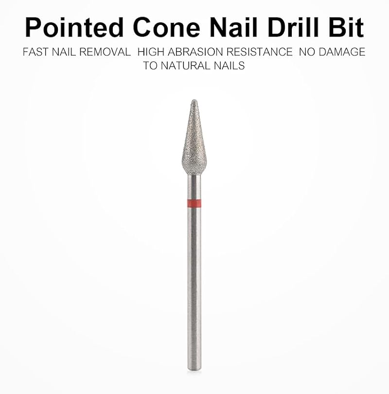 Rolabling Pointed Cone Tungsten Steel Nail Drill Bit for Gel Polish Removal