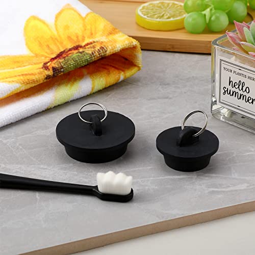 HESTYA 4-Piece Rubber Tub Stopper Set, Sizes 1-1/8 to 1-7/8 Inch