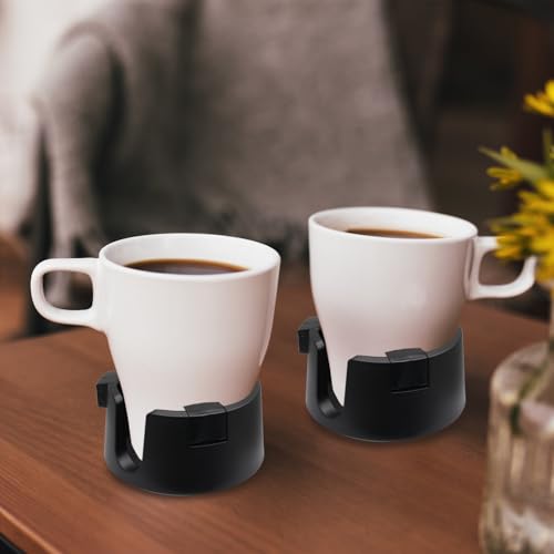 Bonsicoky Adjustable Anti-Spill Cup Holder - Black Adhesive Desk Organizer