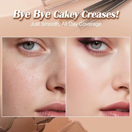 Triangle Concealer Brush for Under Eye Dark Circles & Blemishes - Soft Dense Synthetic Makeup Brush
