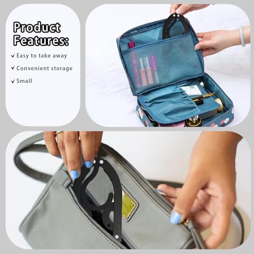 6PCS Black Portable Folding Clothes Hangers for Travel