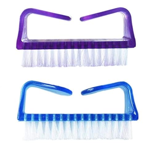 Leline's Handle Grip Nail Brush 2-Piece Set - Soft Bristle Dirt Remover