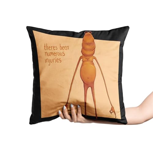 Marcus the Worm Meme Throw Pillow Cover - 18x18 Inches